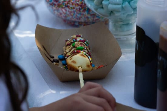 דוכן וופל בלגי על מקל